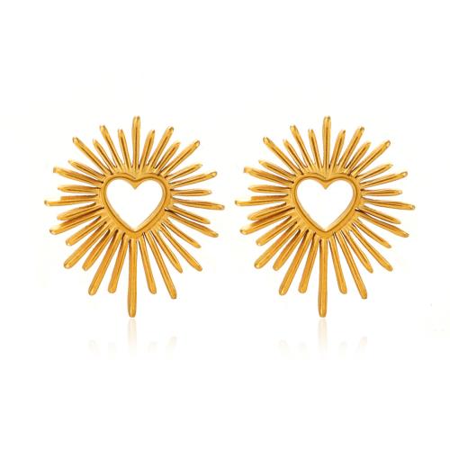 Boucle d'oreille de gaujon en acier inoxydable, Acier inoxydable 304, Placage, bijoux de mode & pour femme & creux, plus de couleurs à choisir, Vendu par paire