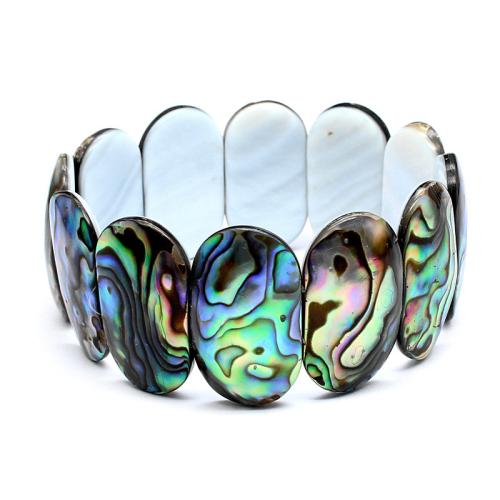 Bhlaosc Jewelry Bracelet, Chluas mhara Shell, jewelry faisin, dathanna measctha, 28x16mm, Díolta De réir Péire