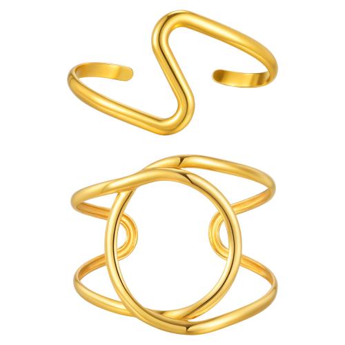 Ruostumaton teräs rannerengas, 304 Stainless Steel, muoti korut & eri tyylejä valinta & naiselle, kultainen, Myymät PC