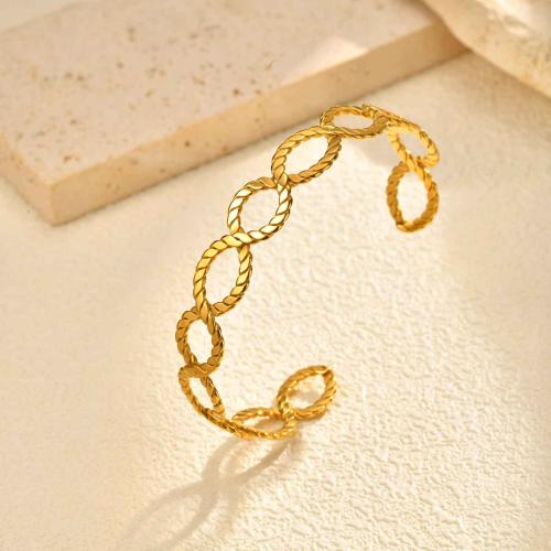 Bracelet en acier inoxydable, Acier inoxydable 304, Placage, bijoux de mode & pour femme & creux, doré, Vendu par PC