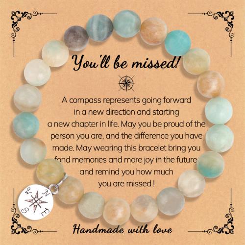 pierre gemme bracelet, avec alliage de zinc, Boussole, fait à la main, différents matériaux pour le choix & unisexe, Longueur Environ 7 pouce, Vendu par PC