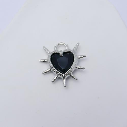 Zink Alloy Hjärta Hängen, guldfärg pläterade, DIY & emalj, fler färger för val, Säljs av PC