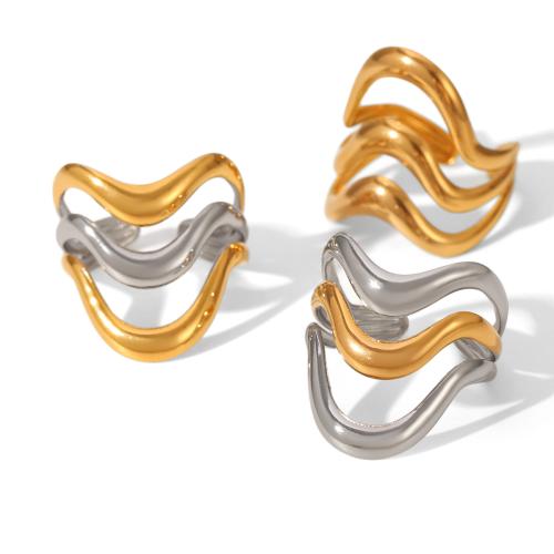 Prst prsten z nerezové oceli, 304 Stainless Steel, á, módní šperky & pro ženy & dutý, více barev na výběr, Prodáno By PC