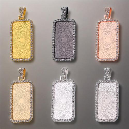 Sinc Alloy siogairlín Cabochon Socrú, Dronuilleog, plátáilte, DIY & le rhinestone, dathanna níos mó le haghaidh rogha, 18x37mm, Díolta De réir PC