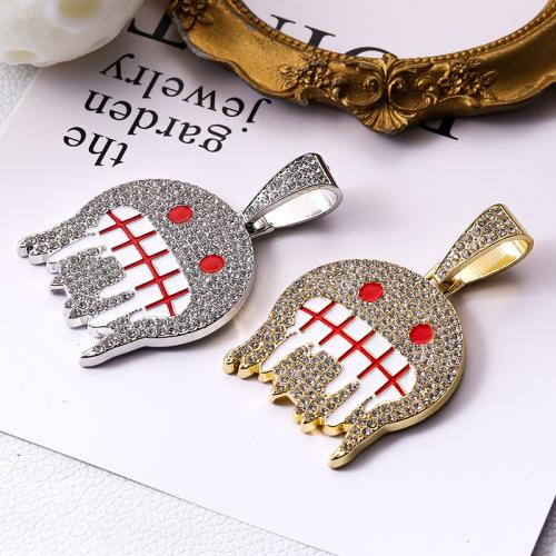 Zinc Alloy Rhinestone Pendants plated DIY & enamel & with rhinestone Sold By PC
