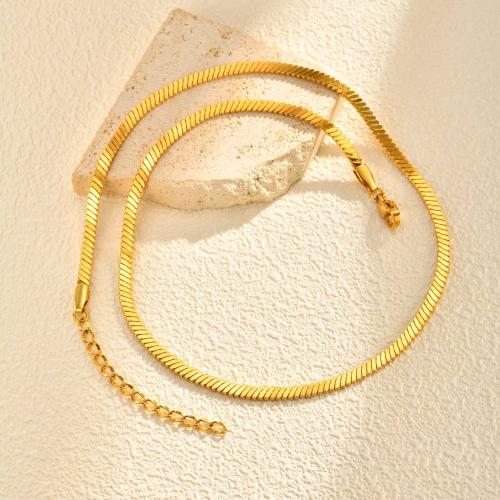 Nerezová ocel šperky náhrdelník, 304 Stainless Steel, módní šperky & různé styly pro výběr & pro ženy, zlatý, Prodáno By PC