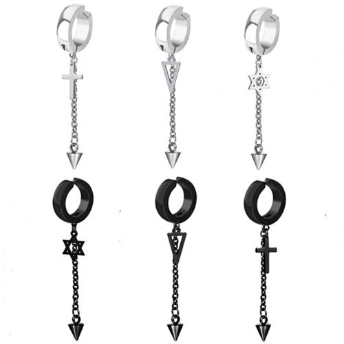 304 Edelstahl Tropfen Ohrring, plattiert, unisex & verschiedene Stile für Wahl, 65mm, verkauft von PC