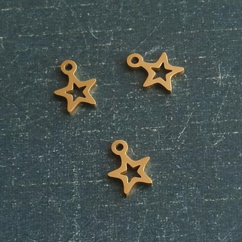 titanové přívěsky, Titanium ocel, Hvězda, á, DIY, více barev na výběr, 10PC/Bag, Prodáno By Bag