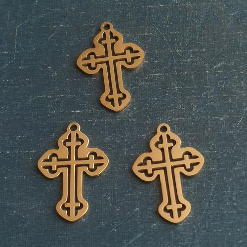 titanové přívěsky, Titanium ocel, Kříž, á, DIY & dutý, více barev na výběr, 10PC/Bag, Prodáno By Bag