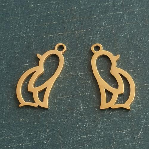 titanové přívěsky, Titanium ocel, Tučňák, á, DIY & dutý, více barev na výběr, Prodáno By PC