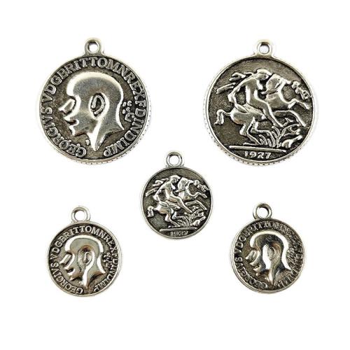 Character Shaped Zinc Alloy Pendants, liga de zinco, Roda, cromado de cor prateada, DIY, prateado, 100PCs/Bag, vendido por Bag