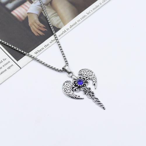 Zink Alloy tröja kedja halsband, Cross, guldfärg pläterade, mode smycken & med strass, fler färger för val, Säljs av PC