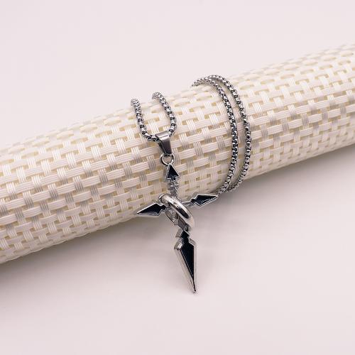 Zink Alloy tröja kedja halsband, Cross, guldfärg pläterade, mode smycken & emalj, fler färger för val, Säljs av PC