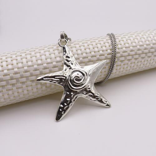 Zink Alloy tröja kedja halsband, Star, guldfärg pläterade, mode smycken, silver, Säljs av PC