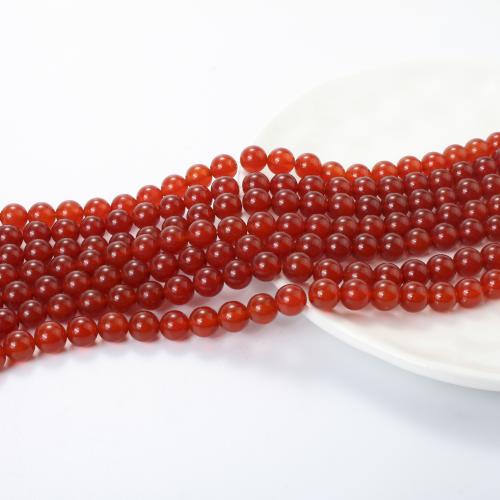 Carnelian Beads Round polished deep red Sold Per Approx 15 Inch Strand