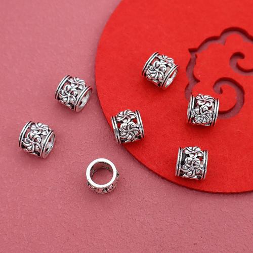 Zink Alloy Smycken Pärlor, silver pläterad, DIY & ihålig, 11x10mm, Innerdiameter:Ca 7mm, 100PC/Bag, Säljs av Bag