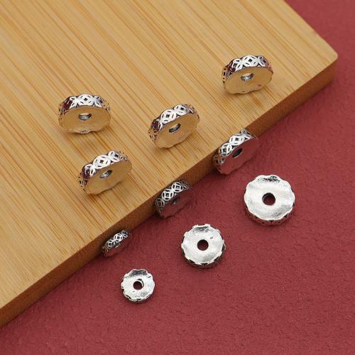 Zink Alloy Spacer Pärlor, silver pläterad, DIY, 100PC/Bag, Säljs av Bag