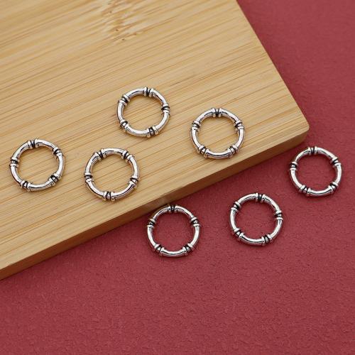 Zink Alloy Länka ring, silver pläterad, DIY, 14.50x2.50mm, 100PC/Bag, Säljs av Bag