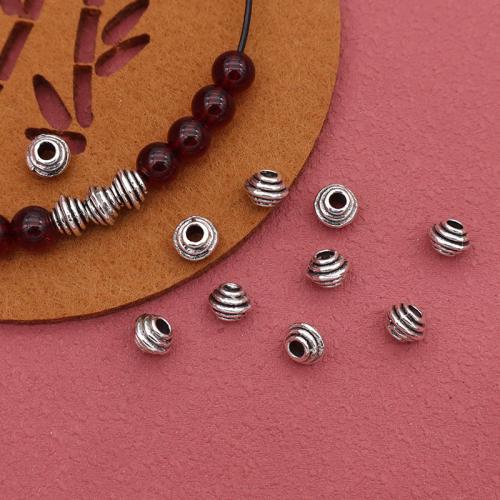 Zinc Alloy Spacer Beads silver color plated DIY antique silver color Sold By Bag