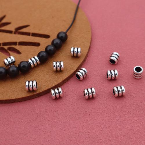 Zink Alloy Smycken Pärlor, silver pläterad, DIY, 5x5.50mm, 100PC/Bag, Säljs av Bag