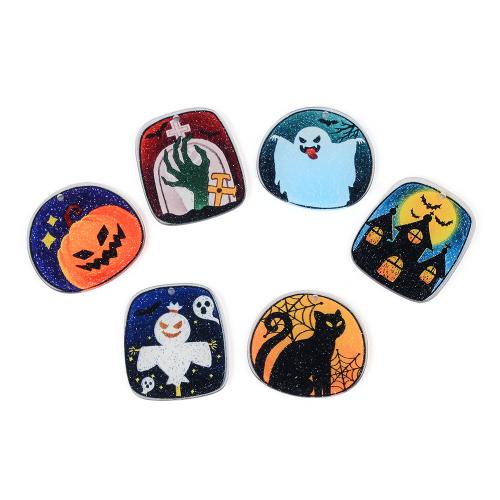 Pendant Halloween Fashion, Acrylique, Impression, Halloween Design & DIY, plus de couleurs à choisir, 10PC/sac, Vendu par sac