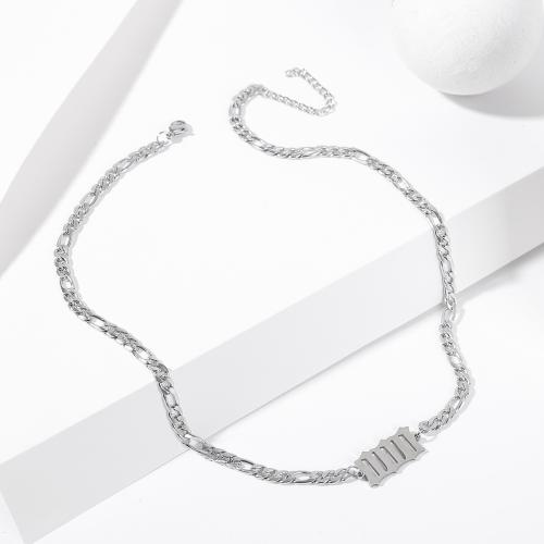 Stainless Steel smycken halsband, 304 rostfritt stål, polerad, mode smycken & Unisex & olika stilar för val, silver, Säljs av PC