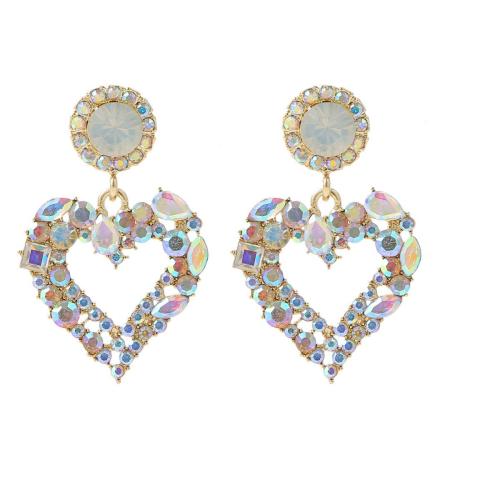 Boucles d'oreilles en alliage de zinc, coeur, Placage, styles différents pour le choix & pour femme, Vendu par paire