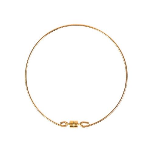 Zink Alloy Bangle Smycken, guldfärg pläterade, Unisex & med magnetisk, Innerdiameter:Ca 60mm, Säljs av PC