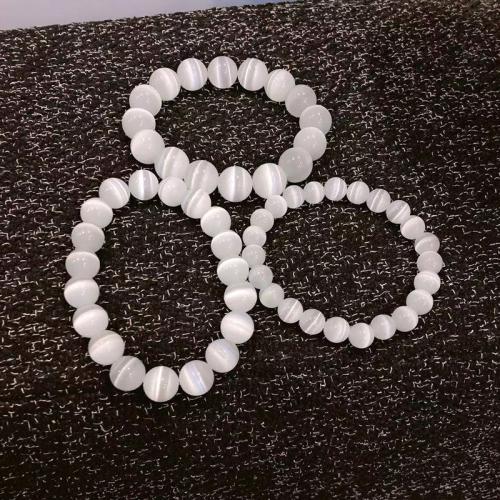 Cait Eye Bracelet, Babhta, lámhdhéanta, méid éagsúla do rogha & do bhean, bán, Fad Thart 6.5 Inse, Díolta De réir PC