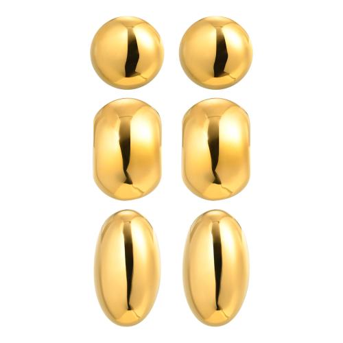 Boucle d'oreille de gaujon en acier inoxydable, Acier inoxydable 304, Placage, bijoux de mode & styles différents pour le choix & pour femme, doré, Vendu par paire