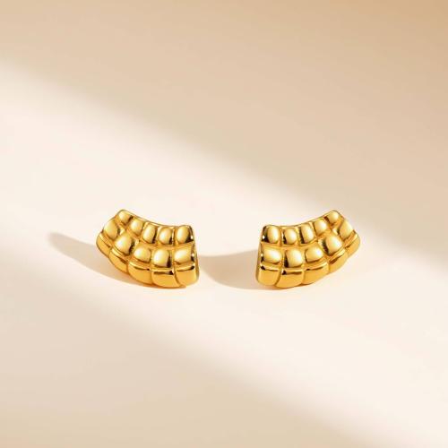 Boucle d'oreille de gaujon en acier inoxydable, Acier inoxydable 304, Placage, bijoux de mode & pour femme, doré, Vendu par PC