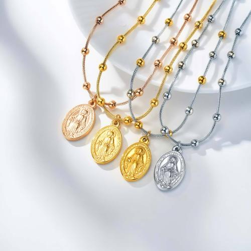 Nerezová ocel šperky náhrdelník, 304 Stainless Steel, módní šperky & pro ženy, více barev na výběr, Prodáno By PC