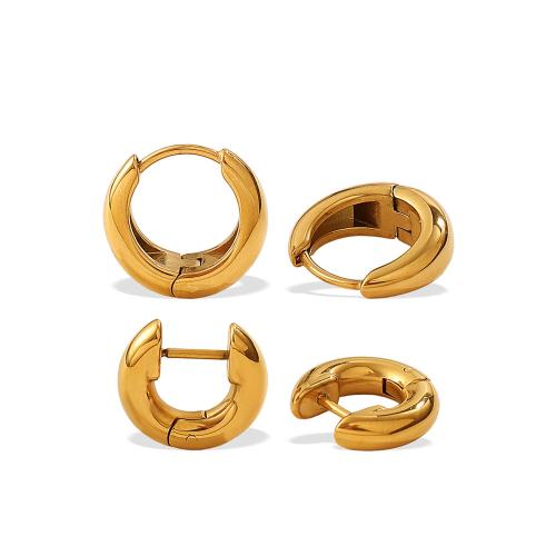 Stainless Steel Huggie Hoop Earring 304 Stainless Steel plated fashion jewelry & for woman Sold By Pair