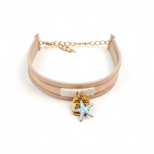 Bracelets cordon PU, alliage de zinc, avec Fil de coton & cuir PU, bijoux de mode, couleurs mélangées, 12mm, Vendu par PC