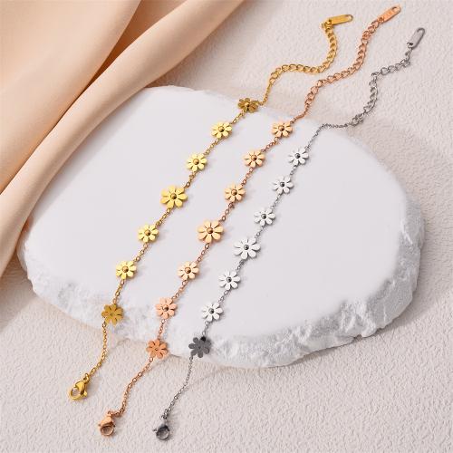 Bracelet d'acier titane, margueritepâquerette, bijoux de mode & pour femme, plus de couleurs à choisir, Vendu par PC