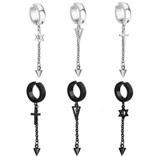 304 Edelstahl Huggie Hoop Ohrhänger, plattiert, unisex & verschiedene Stile für Wahl, 65mm, verkauft von PC