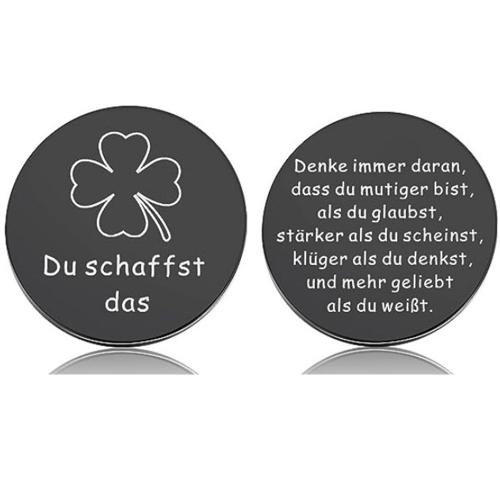 304 Stainless Steel Pamětní mince, s PU, Flat Round, á, unisex & různé styly pro výběr, více barev na výběr, Prodáno By PC