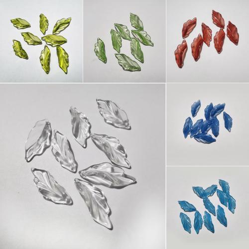 Hair Accessories DIY Findings Lampwork Leaf stoving varnish random style mixed colors Sold By PC