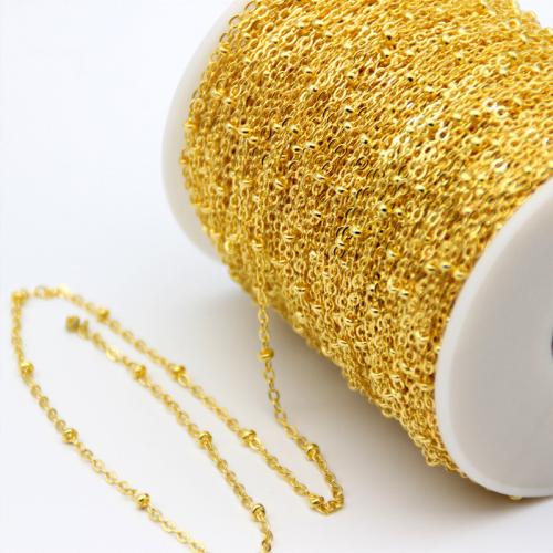 Iron Smycken Kedja, Järn, med Mässing, plated, DIY & olika storlek för val, fler färger för val, 90m/Spole, Säljs av Spole