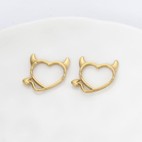 304 rostfritt stål Ram pärla, Hjärta, guldfärg pläterade, DIY, gyllene, 20x19.60x2.20mm, Säljs av PC