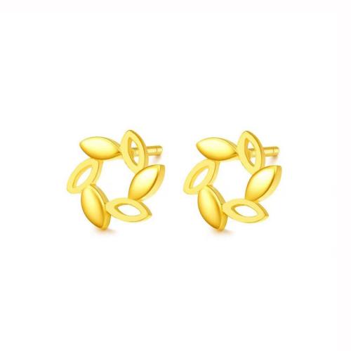 925 sterling silver Stud Earring, Leaf, för kvinna & ihålig, fler färger för val, 9.60x9mm, Säljs av Par