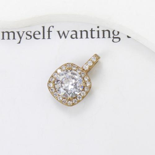 Rhinestone Brass Hängen, Mässing, Rund, plated, DIY & med strass, gyllene, nickel, bly och kadmium gratis, 17x11.30x6.20mm, Säljs av PC