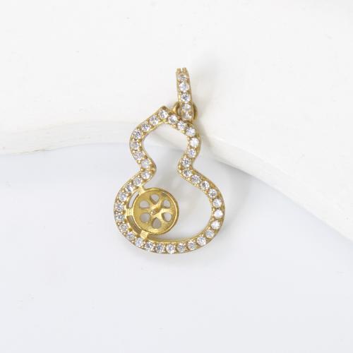 Brass Přívěsek Nálezy, Mosaz, Dýňovník, DIY & s drahokamu & dutý, zlatý, nikl, olovo a kadmium zdarma, 25x14.80x3.20mm, Prodáno By PC