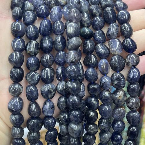 Gemstone Smycken Pärlor, Iolit, DIY, blandade färger, Såld Per 38 cm Strand