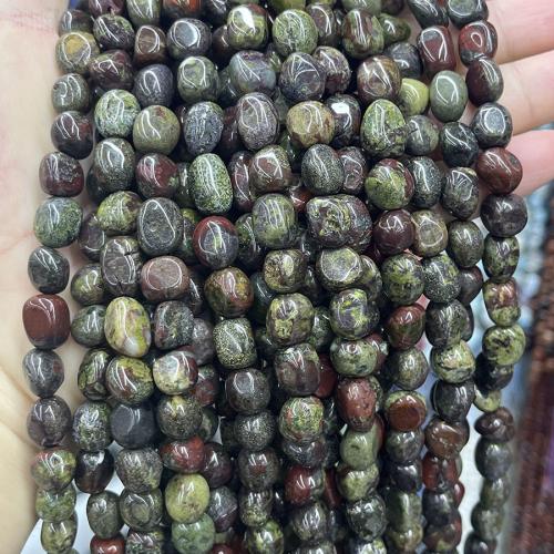 Gemstone Smycken Pärlor, Dragon + blod + sten, DIY, blandade färger, Såld Per 38 cm Strand