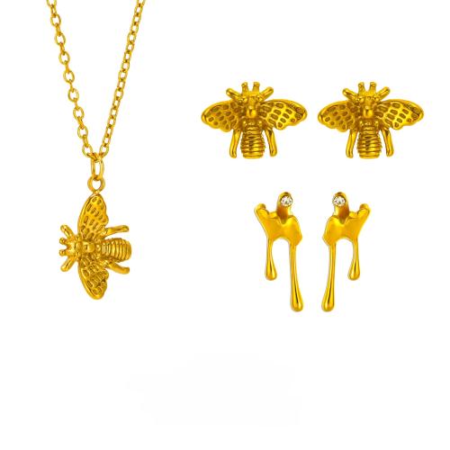 Rhinestone nerūdijančio plieno juvelyrikos rinkinys, 304 Nerūdijantis plienas, padengtą, įvairių stilių pasirinkimas & moters & su Kalnų krištolas, Pardavė PC