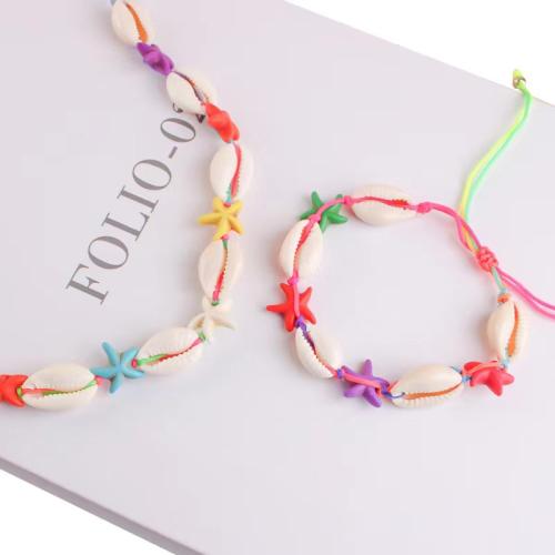 Bhlaosc Jewelry Bracelet, Shell, le turquoise & Céir, dath an óir plated, jewelry faisin, dathanna níos mó le haghaidh rogha, Díolta De réir PC