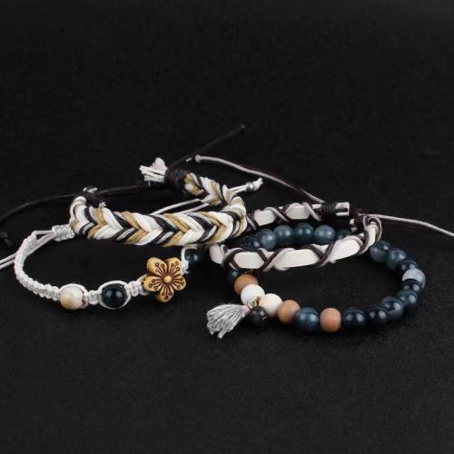 Akrylové Náramky, Akryl, s Vosk & Dřevo, barva pozlacený, módní šperky, více barev na výběr, Prodáno By PC