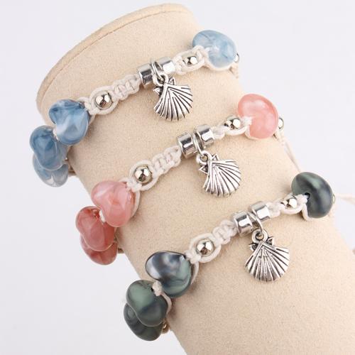 Akrylové Náramky, Zinek, s Vosk & Akryl, barva pozlacený, módní šperky, více barev na výběr, Prodáno By PC