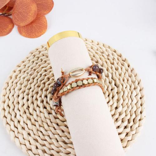 Bijoux bracelets de mode, alliage de zinc, avec porcelaine & plastique revêtu de cuivre & Acrylique, Placage de couleur d'or, bijoux de mode, plus de couleurs à choisir, Vendu par PC